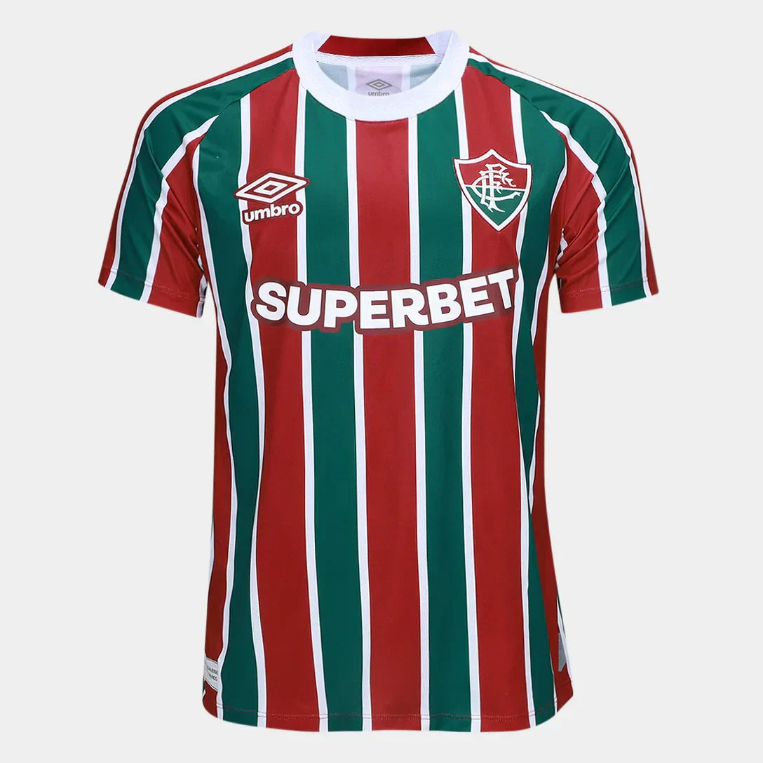 Camisa Fluminense I 25/26 s/n Torcedor Umbro Masculina - Verde+Vermelho
