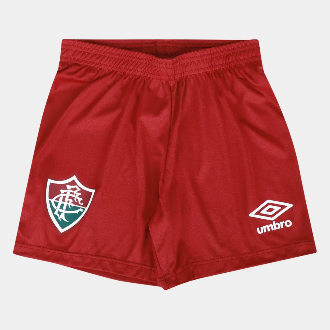 Kit Infantil Fluminense II 25/26 s/n Torcedor Umbro - Verde+Vermelho