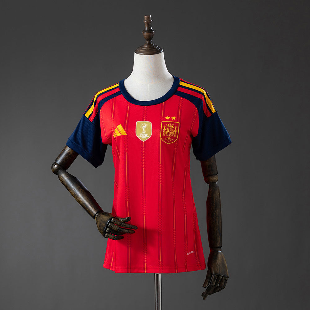 Camisa Espanha Home 2026 - Versão Feminina Patch Campeão