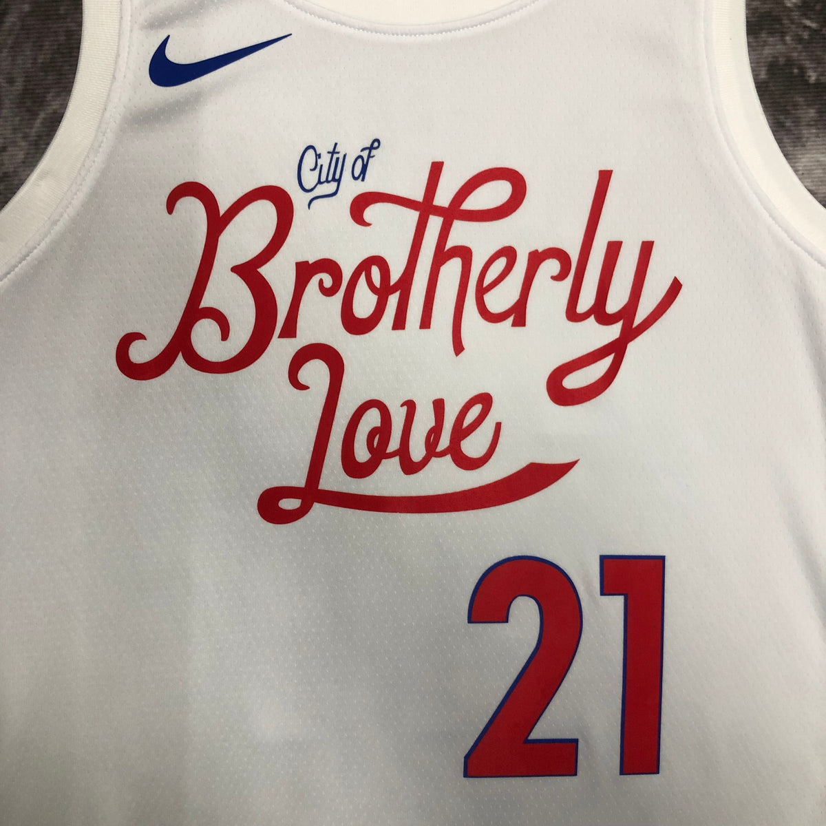 Regata Philadelphia 76ers City Edition Branca