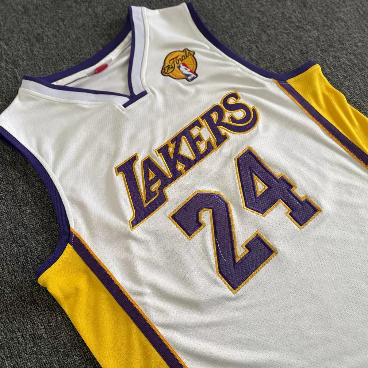 Regata Los Angeles Lakers Retrô Bordada Branca
