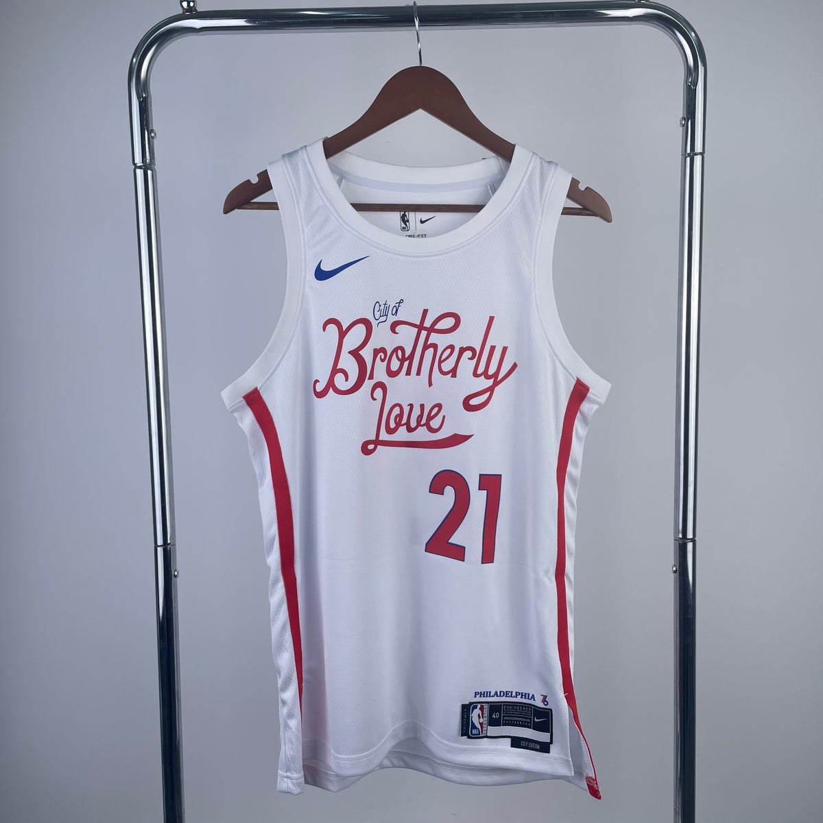 Regata Philadelphia 76ers City Edition Branca