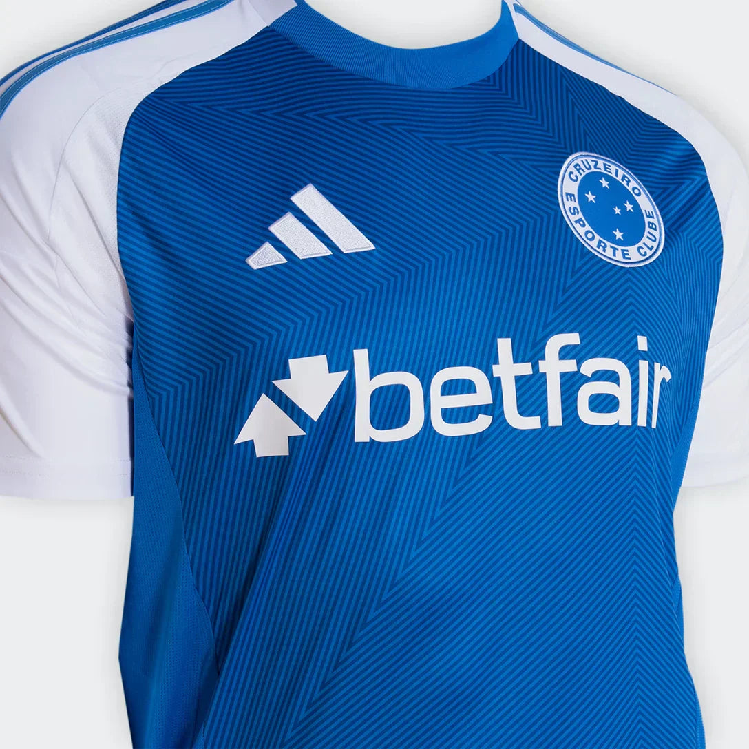 Camisa Cruzeiro I 25/26 Torcedor Adidas Masculina - Azul