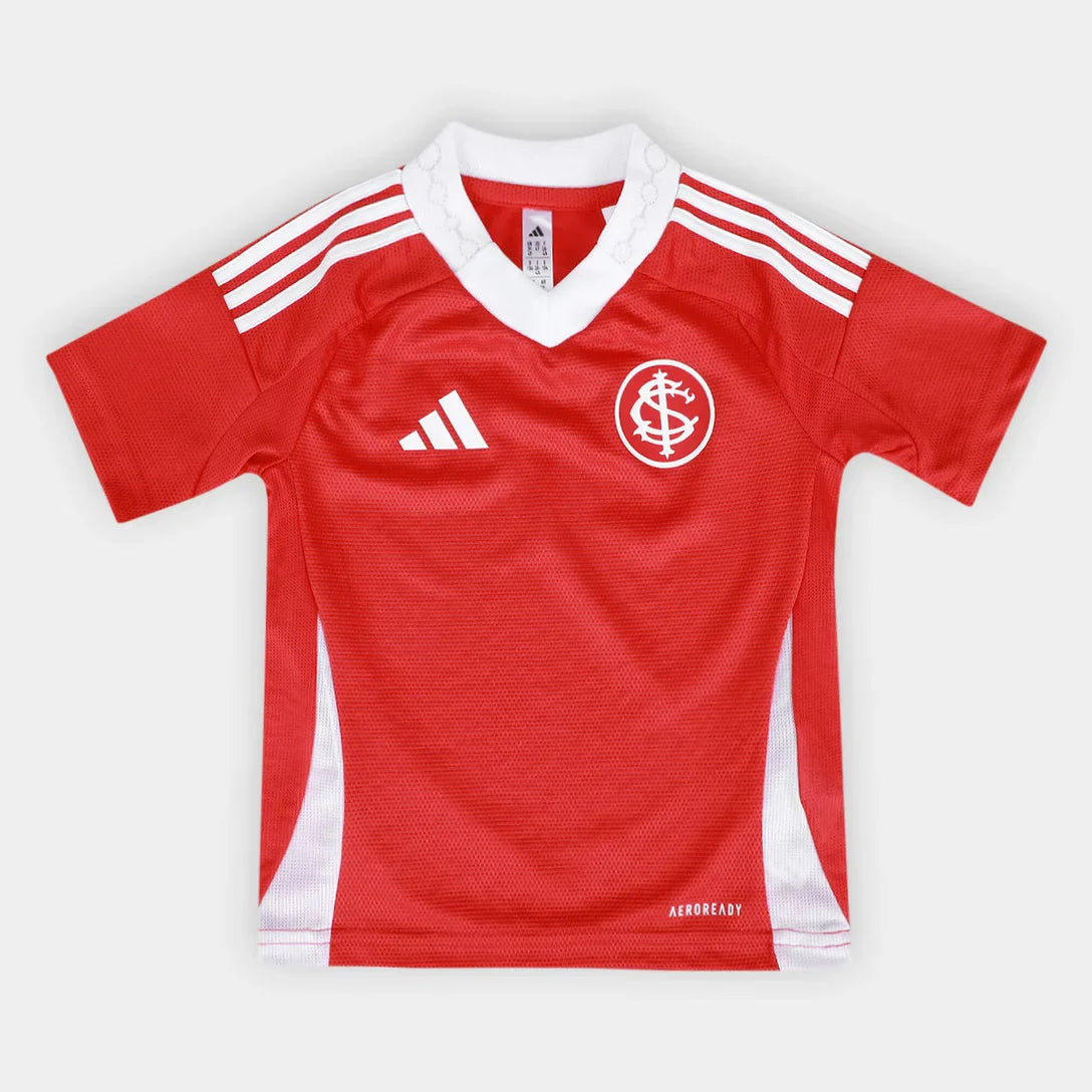 Kit Internacional Infantil 25/26 Adidas - Vermelho+Branco