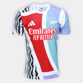 Camisa Arsenal 25/26 Pré Jogo Adidas Masculina - Vermelho+Branco