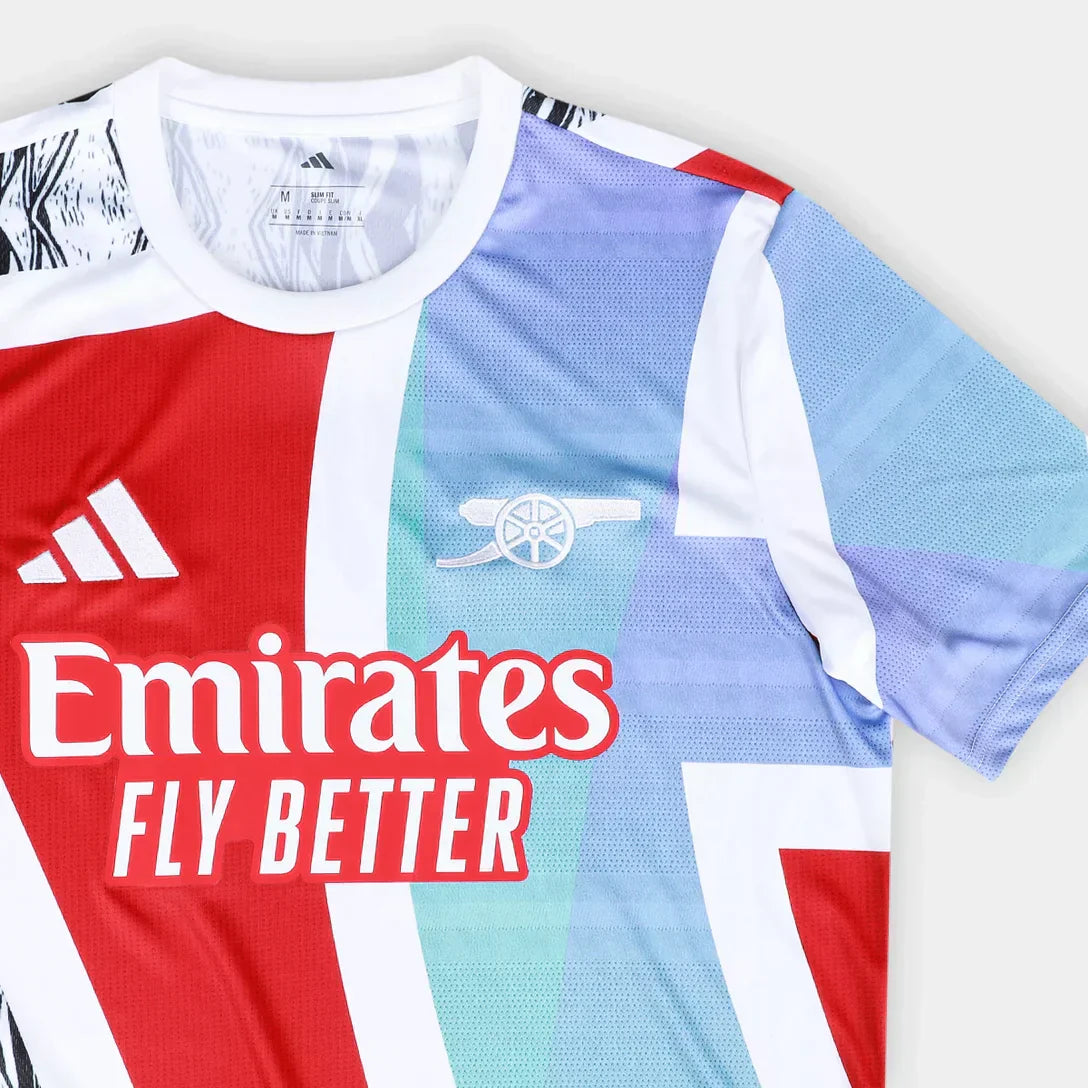 Camisa Arsenal 25/26 Pré Jogo Adidas Masculina - Vermelho+Branco