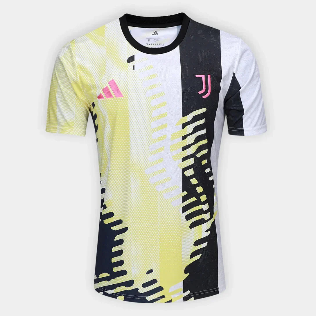 Camisa Juventus 25/26 Pré Jogo Adidas Masculina - Amarelo+Preto