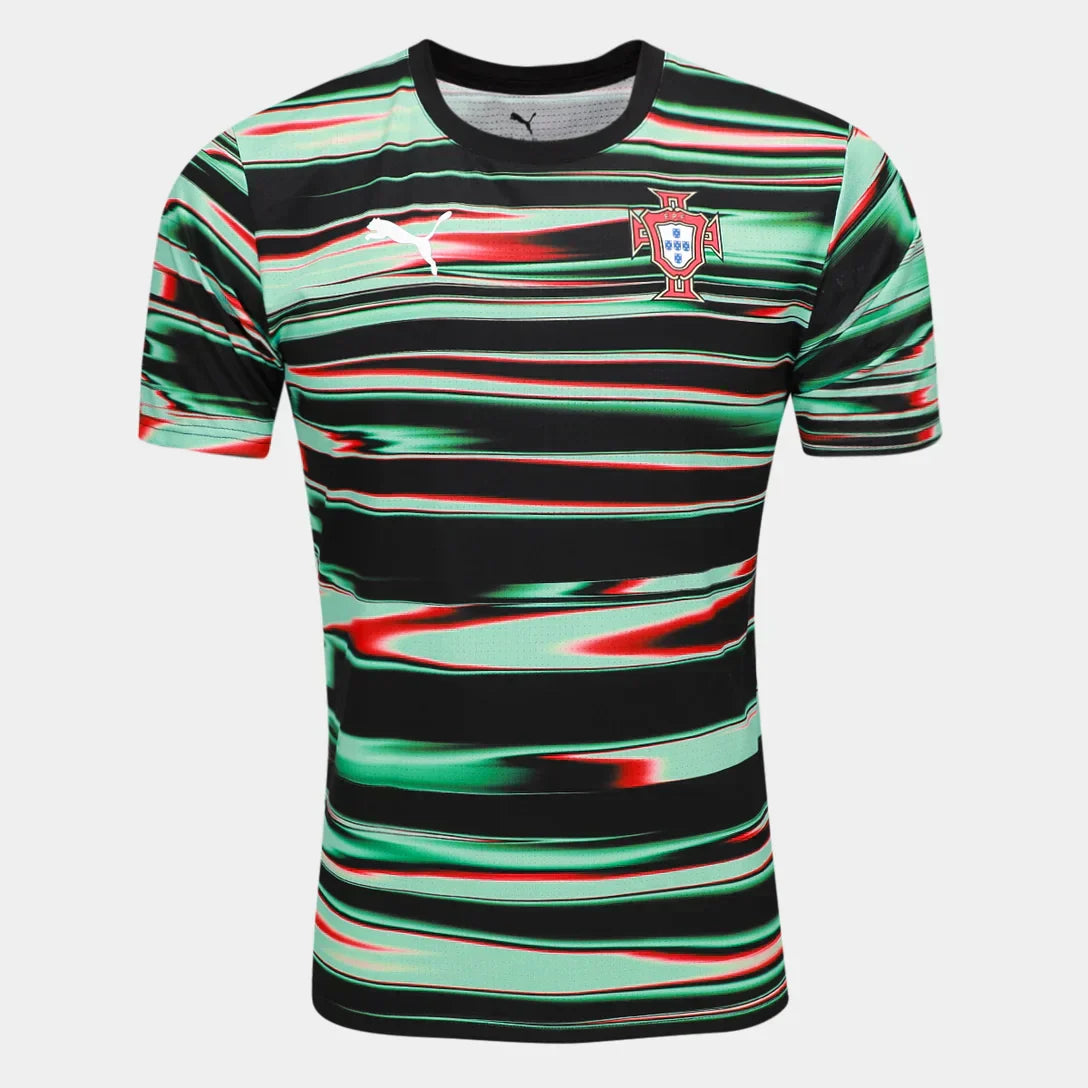 Camisa Seleção Portugal Prematch 25/26 s/n Torcedor Puma Masculina - Preto+verde