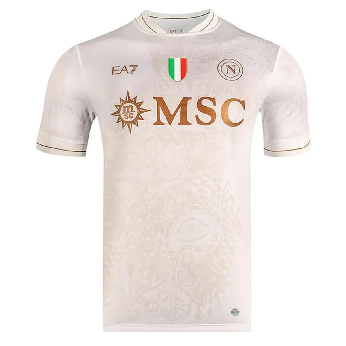 Camisa Napoli 25/26 Masculina Torcedor - Bege