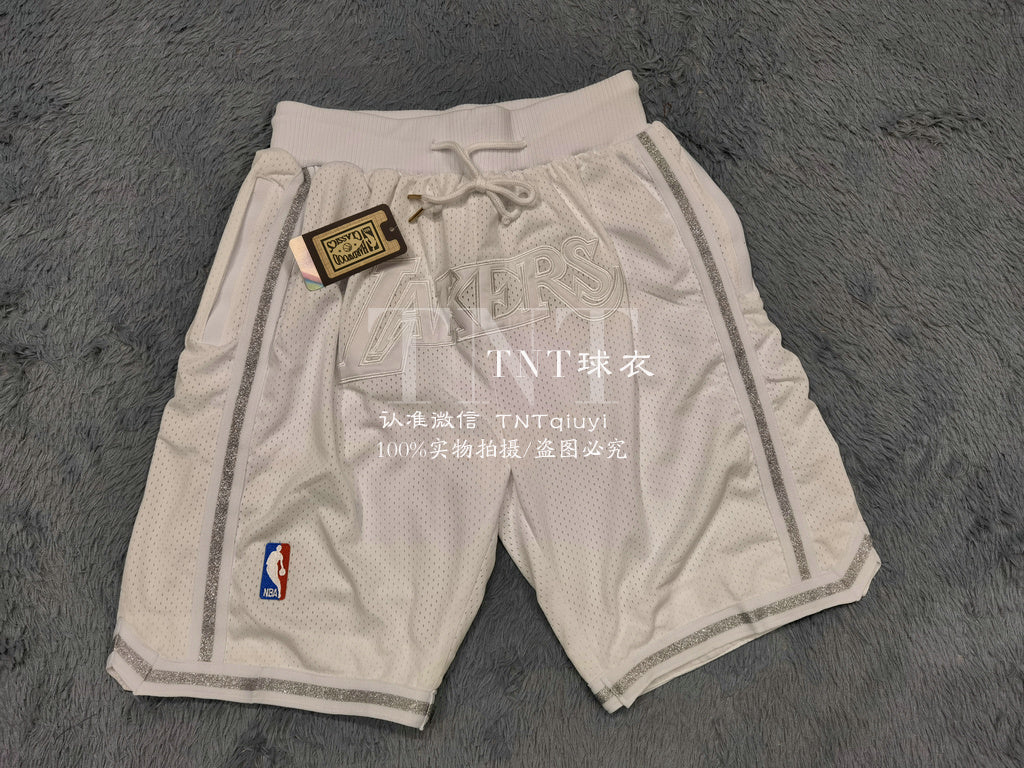 Short NBA Los Angeles Lakers Bordado Branco