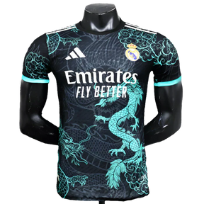 Camisa Real Madrid 25/26 Edição Especial - Preto e Azul Claro - Versão Jogador