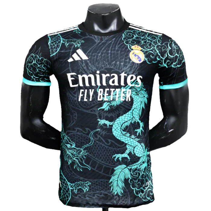 Camisa Real Madrid 25/26 Edição Especial - Preto e Azul Claro - Versão Jogador