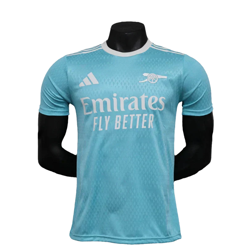 Camisa Arsenal 25/26 Pré-Jogo - Azul Celeste - Versão Jogador