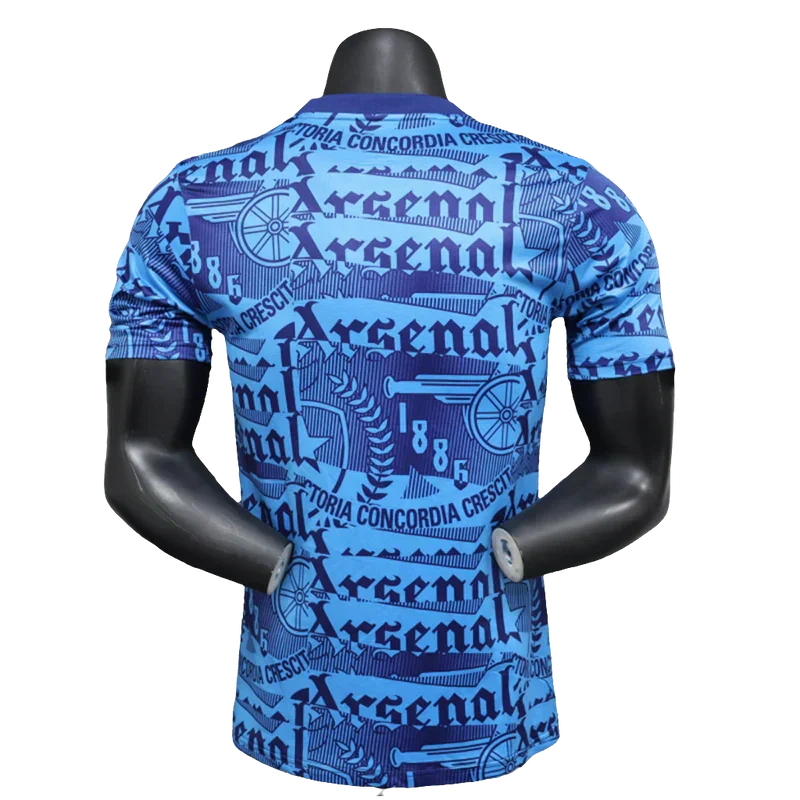 Camisa Arsenal 25/26 Pré-Jogo - Azul - Versão Jogador
