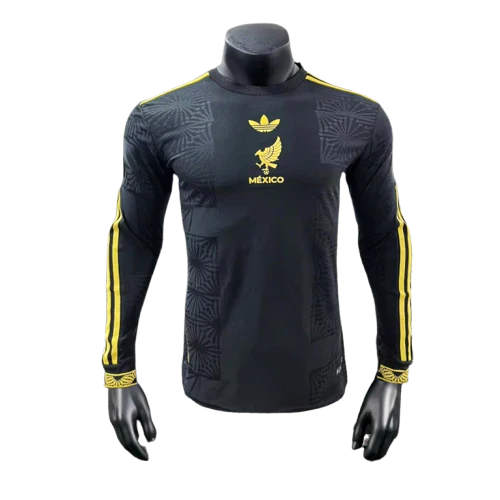 Camisa México 25/26 Gold Cup Edition - Preta - Manga Longa