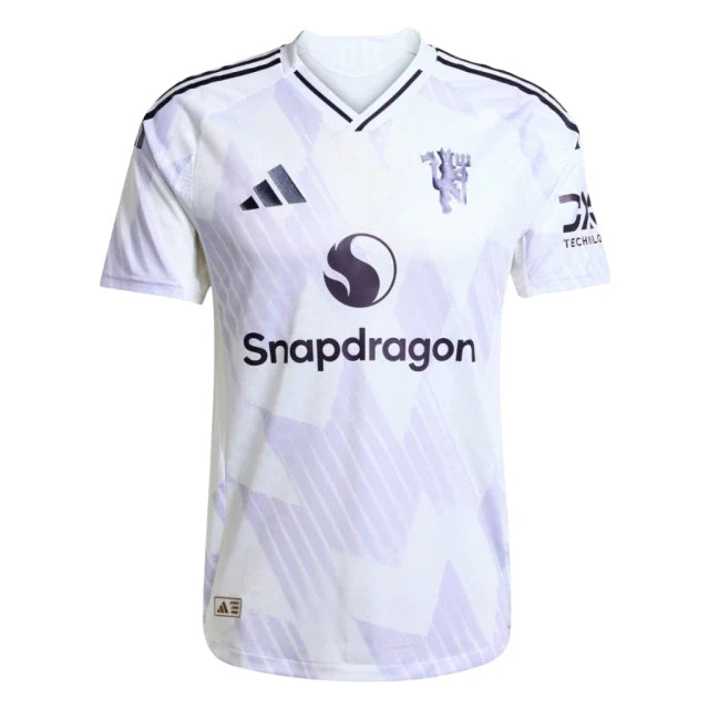 Camisa Manchester United II 25/26 Masculina Torcedor - Branco e Lilas