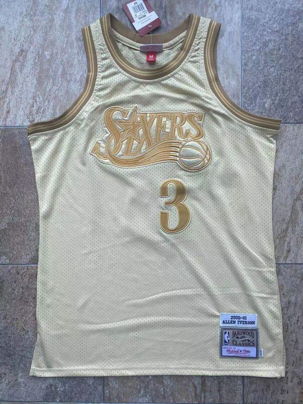 Regata  Philadelphia 76ers Mitchell&Ness Série Gold