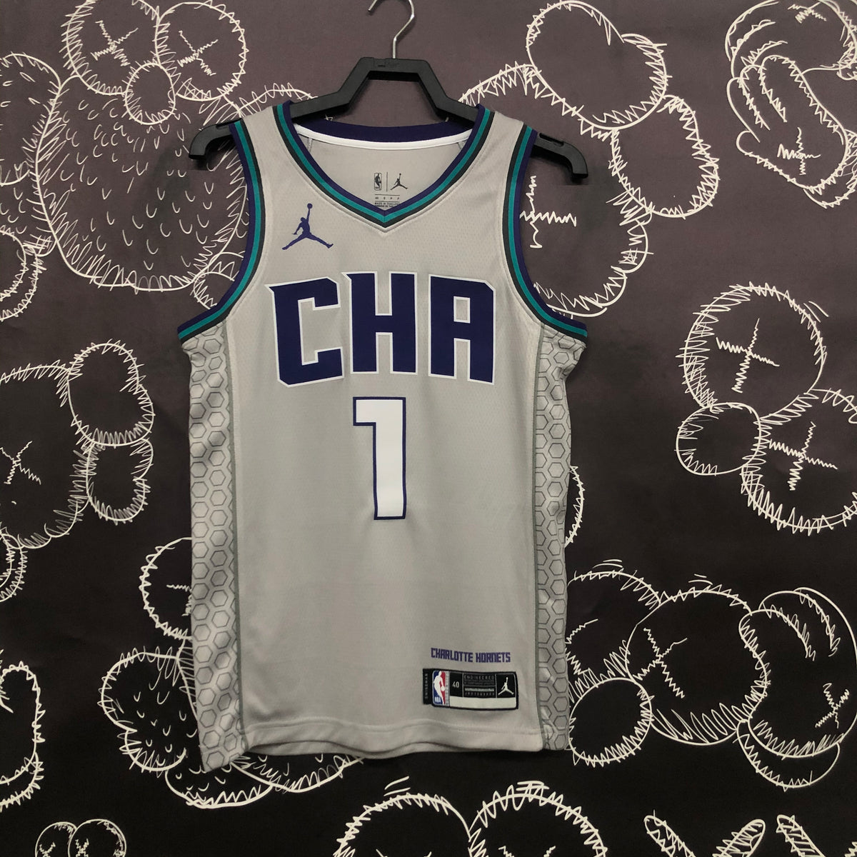 Regata Charlotte Hornets Cinza