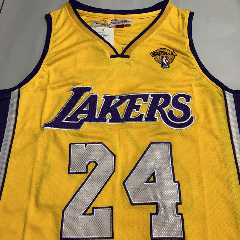 Regata Los Angeles Lakers Retrô Bordada Amarela