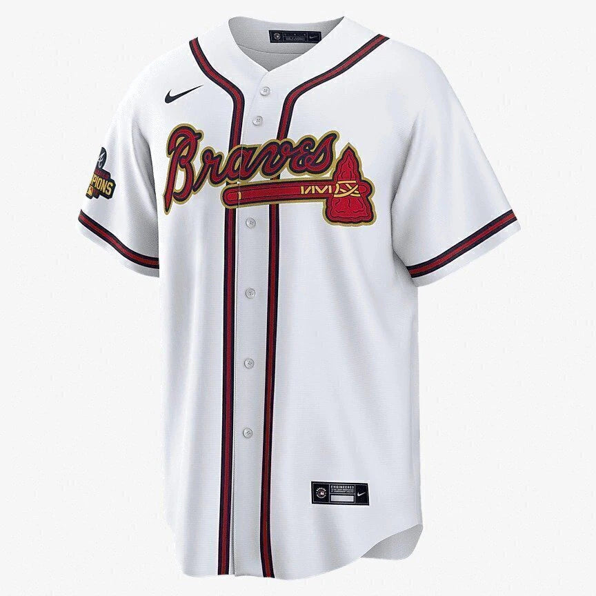 Jersey Atlanta Braves - Branca campeão 2021