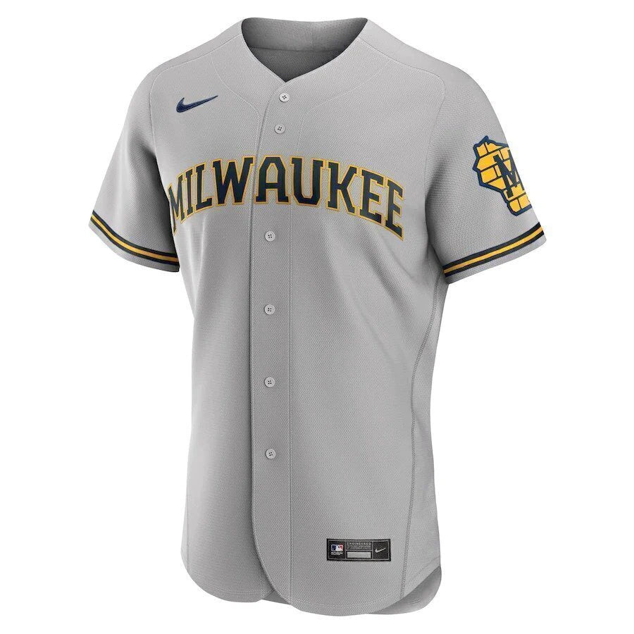 Jersey Milwaukee Brewers - Cinza